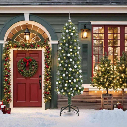 vidaXL Künstlicher Weihnachtsbaum mit 300 LEDs mit Ständer Grün 210 cm