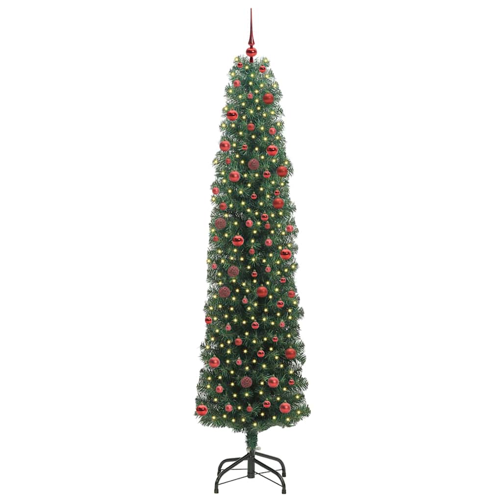 Künstlicher Weihnachtsbaum mit 300 LEDs mit Ständer Grün 210 cm