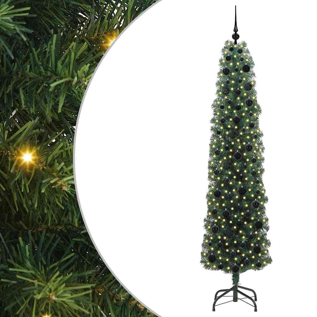 Künstlicher Weihnachtsbaum mit 300 LEDs mit Ständer Grün 210 cm