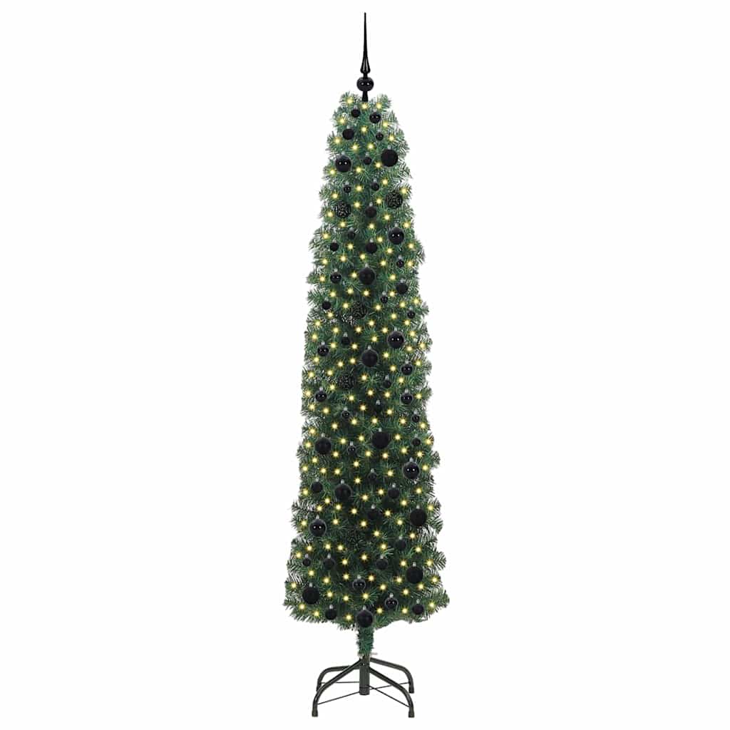 Künstlicher Weihnachtsbaum mit 300 LEDs mit Ständer Grün 210 cm