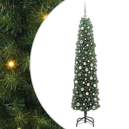 Künstlicher Weihnachtsbaum mit 300 LEDs mit Ständer Grün 210 cm