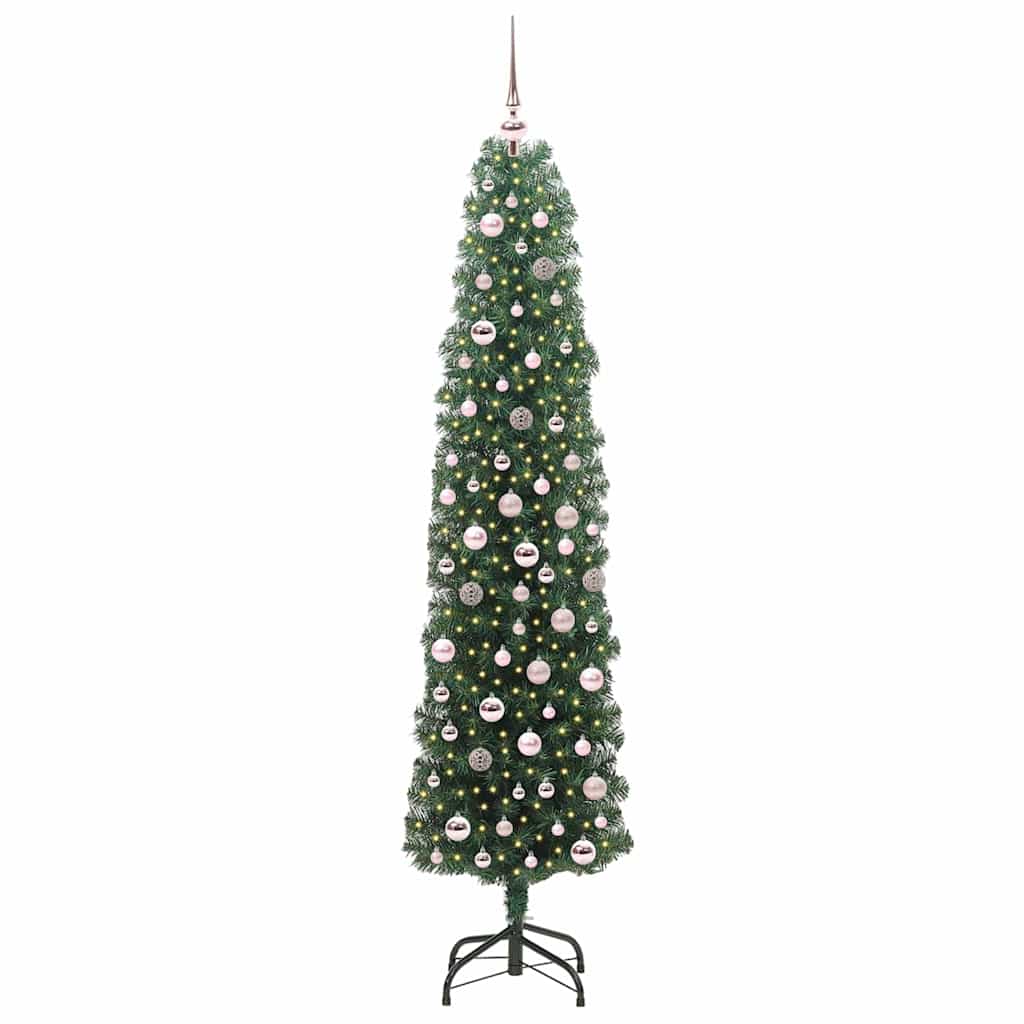 Künstlicher Weihnachtsbaum mit 300 LEDs mit Ständer Grün 210 cm