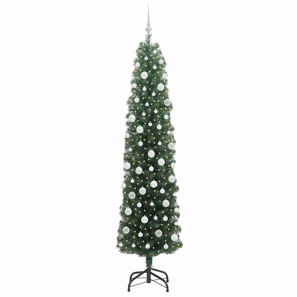 Künstlicher Weihnachtsbaum mit 300 LEDs mit Ständer Grün 210 cm