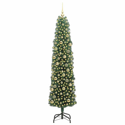 vidaXL Künstlicher Weihnachtsbaum mit 300 LEDs mit Ständer Grün 210 cm