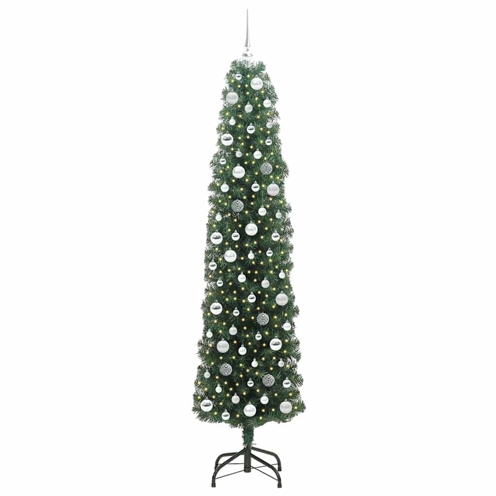 vidaXL Künstlicher Weihnachtsbaum mit 300 LEDs mit Ständer Grün 210 cm