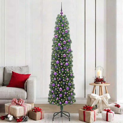 vidaXL Künstlicher Weihnachtsbaum mit 300 LEDs mit Ständer Grün 210 cm