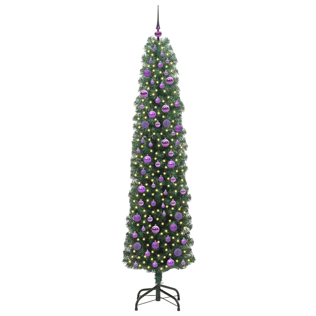 vidaXL Künstlicher Weihnachtsbaum mit 300 LEDs mit Ständer Grün 210 cm