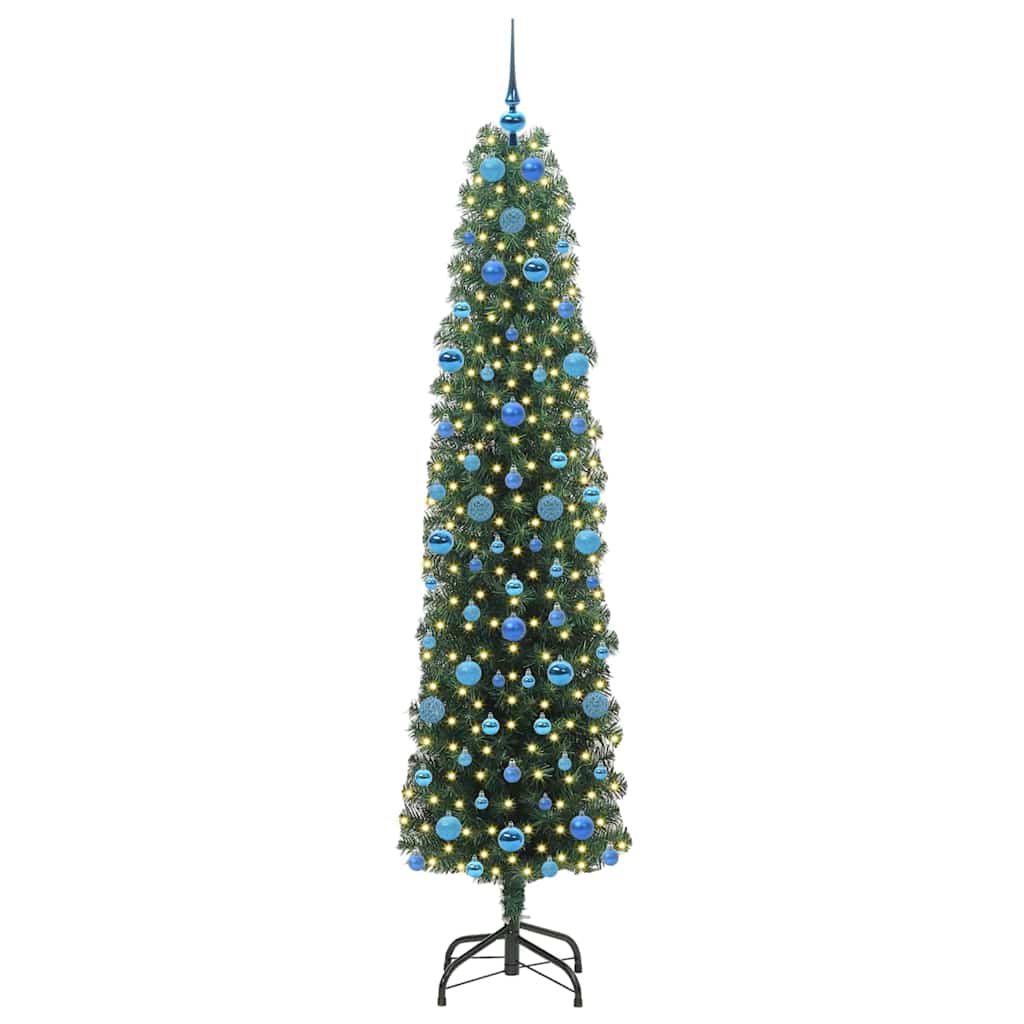 Künstlicher Weihnachtsbaum mit 300 LEDs mit Ständer Grün 210 cm