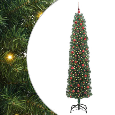 vidaXL Sapin de Noël artificiel avec 300 LED et support Vert 240 cm