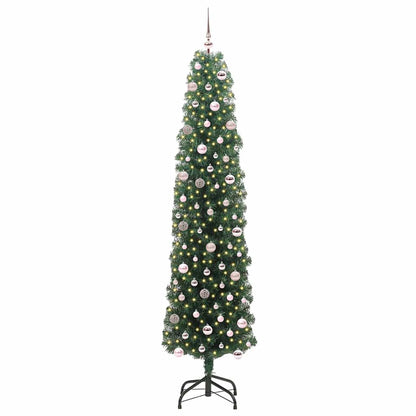 Künstlicher Weihnachtsbaum mit 300 LEDs mit Ständer Grün 240 cm