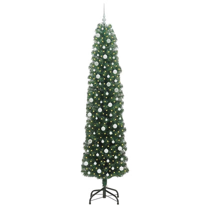 vidaXL Sapin de Noël artificiel avec 300 LED et support Vert 240 cm