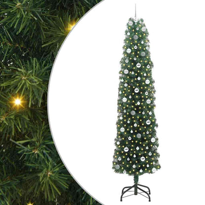 Künstlicher Weihnachtsbaum mit 300 LEDs mit Ständer Grün 240 cm