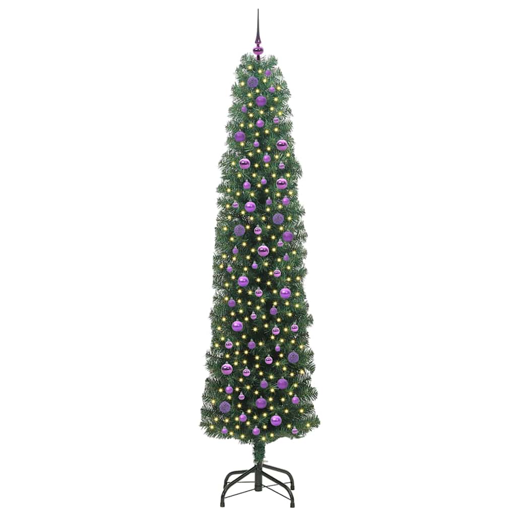 vidaXL Sapin de Noël artificiel avec 300 LED et support Vert 240 cm