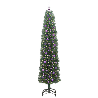 vidaXL Sapin de Noël artificiel avec 300 LED et support Vert 240 cm