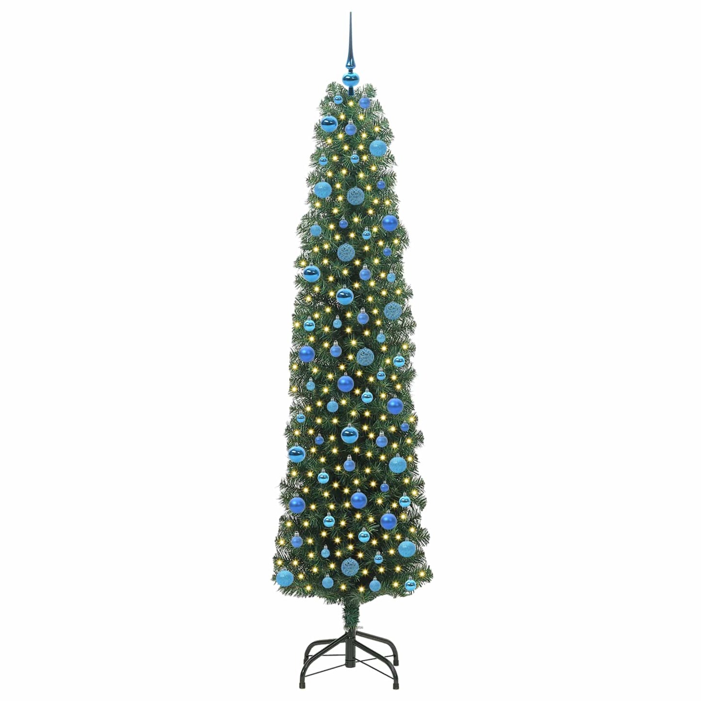 Künstlicher Weihnachtsbaum mit 300 LEDs mit Ständer Grün 240 cm