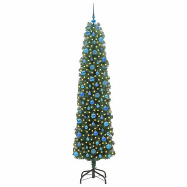 vidaXL Sapin de Noël artificiel avec 300 LED et support Vert 240 cm