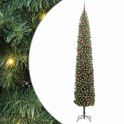 vidaXL Künstlicher Weihnachtsbaum mit 300 LEDs mit Ständer Grün 270 cm