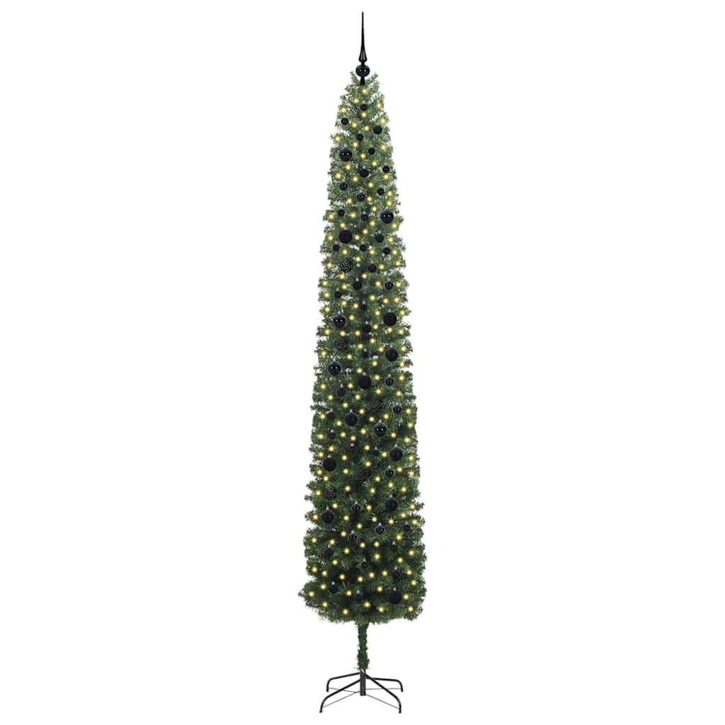 vidaXL Künstlicher Weihnachtsbaum mit 300 LEDs mit Ständer Grün 270 cm