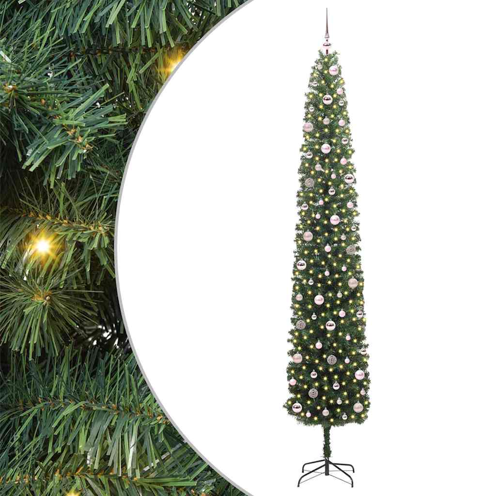 Künstlicher Weihnachtsbaum mit 300 LEDs mit Ständer Grün 270 cm