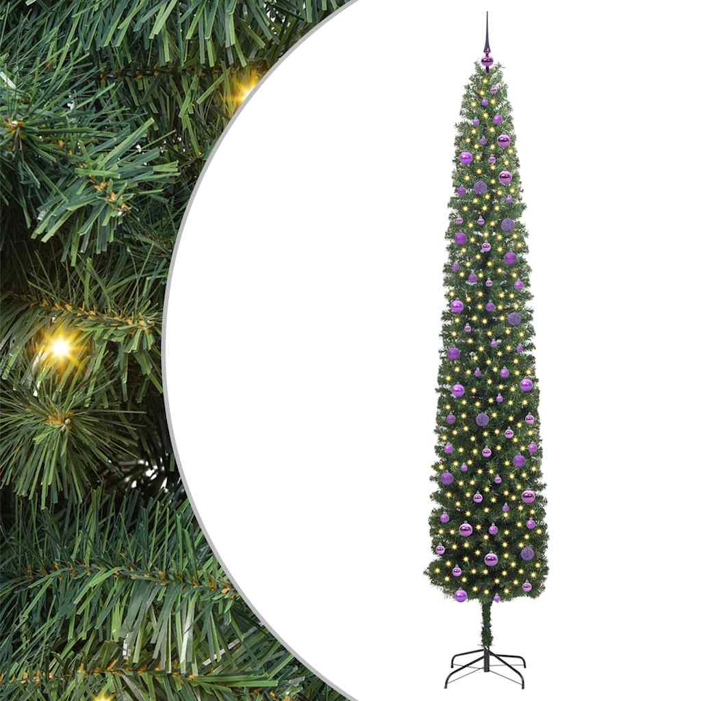 vidaXL Künstlicher Weihnachtsbaum mit 300 LEDs mit Ständer Grün 270 cm