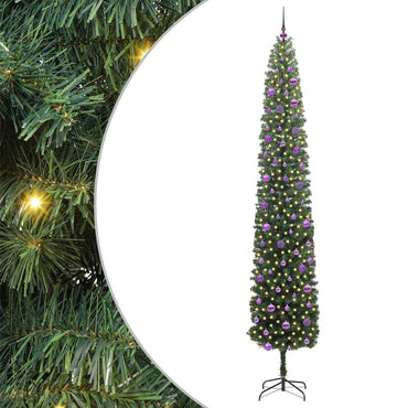 vidaXL Künstlicher Weihnachtsbaum mit 300 LEDs mit Ständer Grün 270 cm