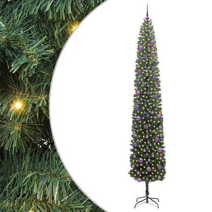 vidaXL Künstlicher Weihnachtsbaum mit 300 LEDs mit Ständer Grün 270 cm