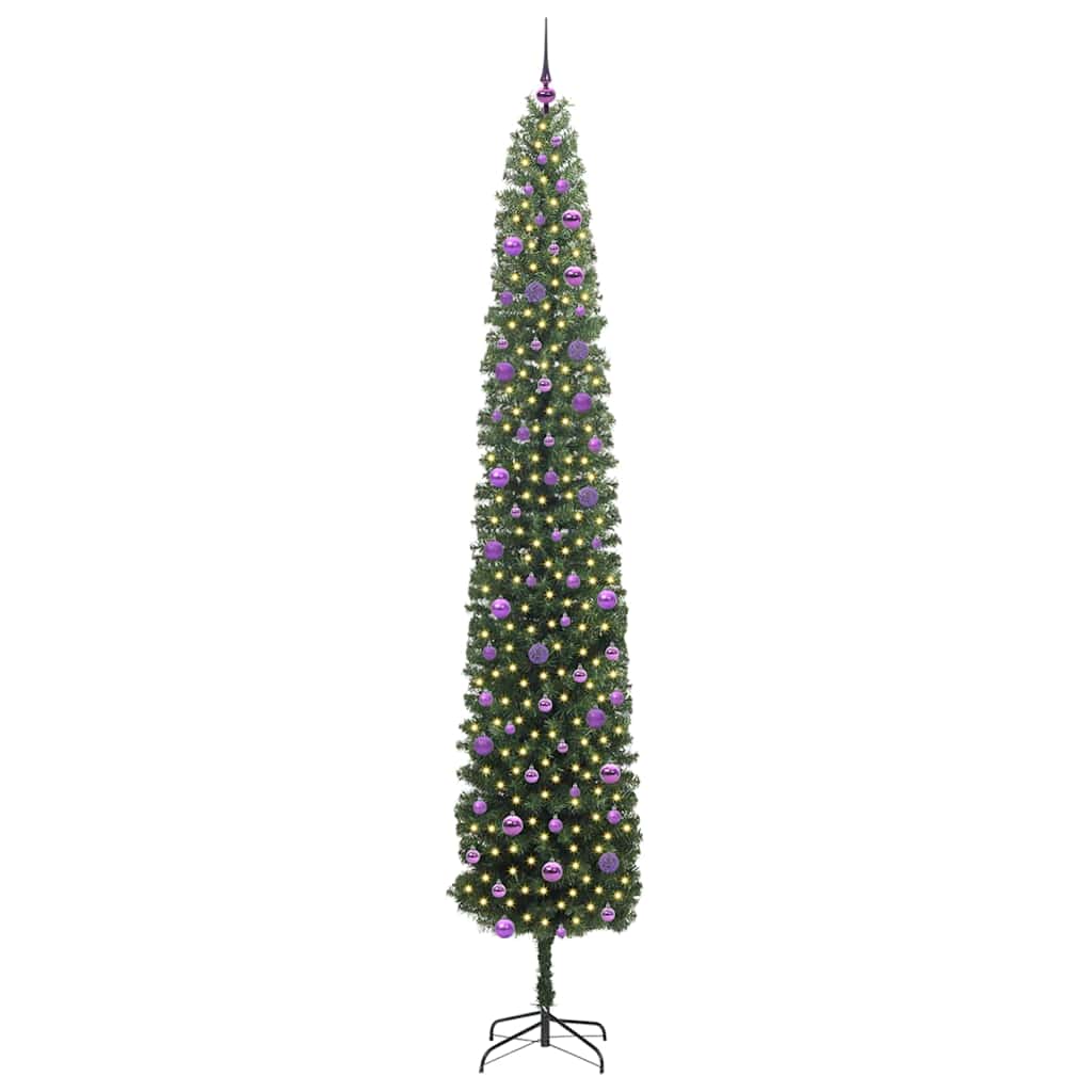 vidaXL Künstlicher Weihnachtsbaum mit 300 LEDs mit Ständer Grün 270 cm