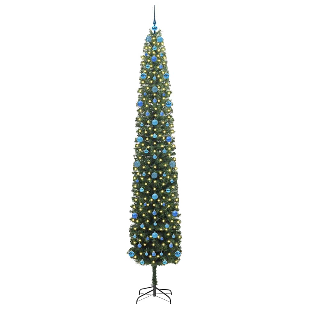 Künstlicher Weihnachtsbaum mit 300 LEDs mit Ständer Grün 270 cm