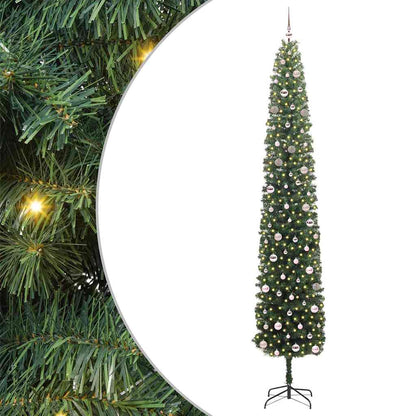 vidaXL Künstlicher Weihnachtsbaum mit 300 LEDs mit Ständer Grün 300 cm