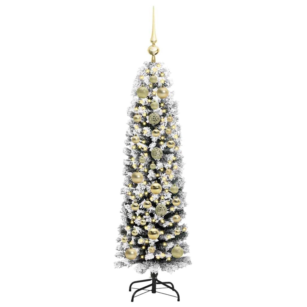 Künstlicher Weihnachtsbaum mit 150 LEDs mit Ständer Grün 150 cm