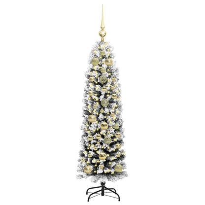 Künstlicher Weihnachtsbaum mit 150 LEDs mit Ständer Grün 150 cm