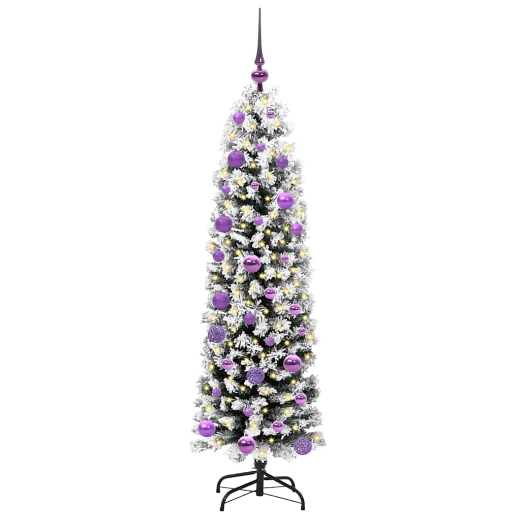 Künstlicher Weihnachtsbaum mit 150 LEDs mit Ständer Grün 150 cm