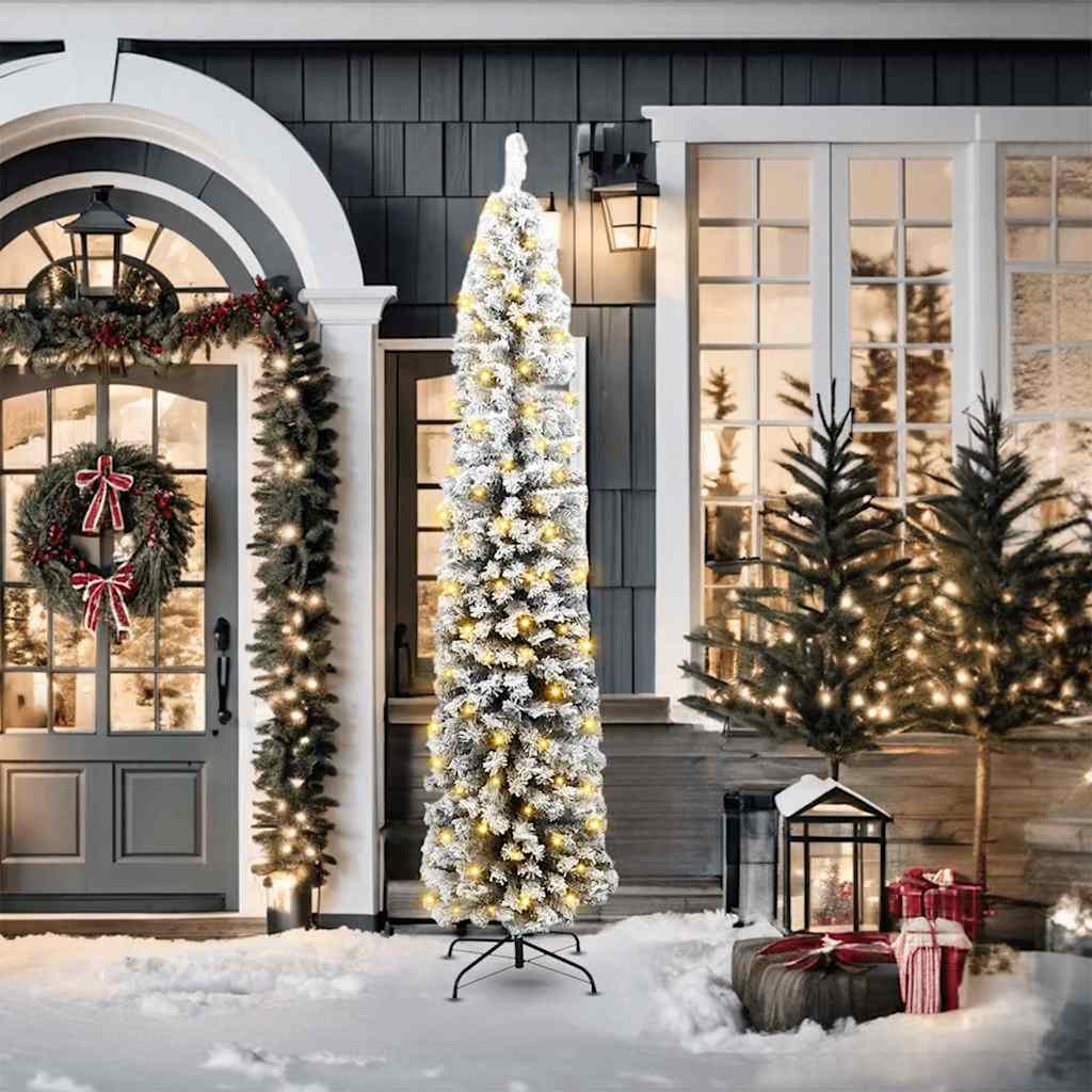 Künstlicher Weihnachtsbaum mit 300 LEDs mit Ständer Grün 210 cm