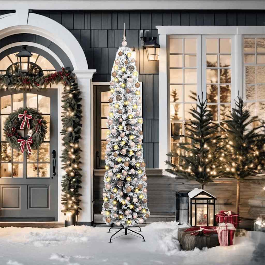 vidaXL Künstlicher Weihnachtsbaum mit 300 LEDs mit Ständer Grün 210 cm