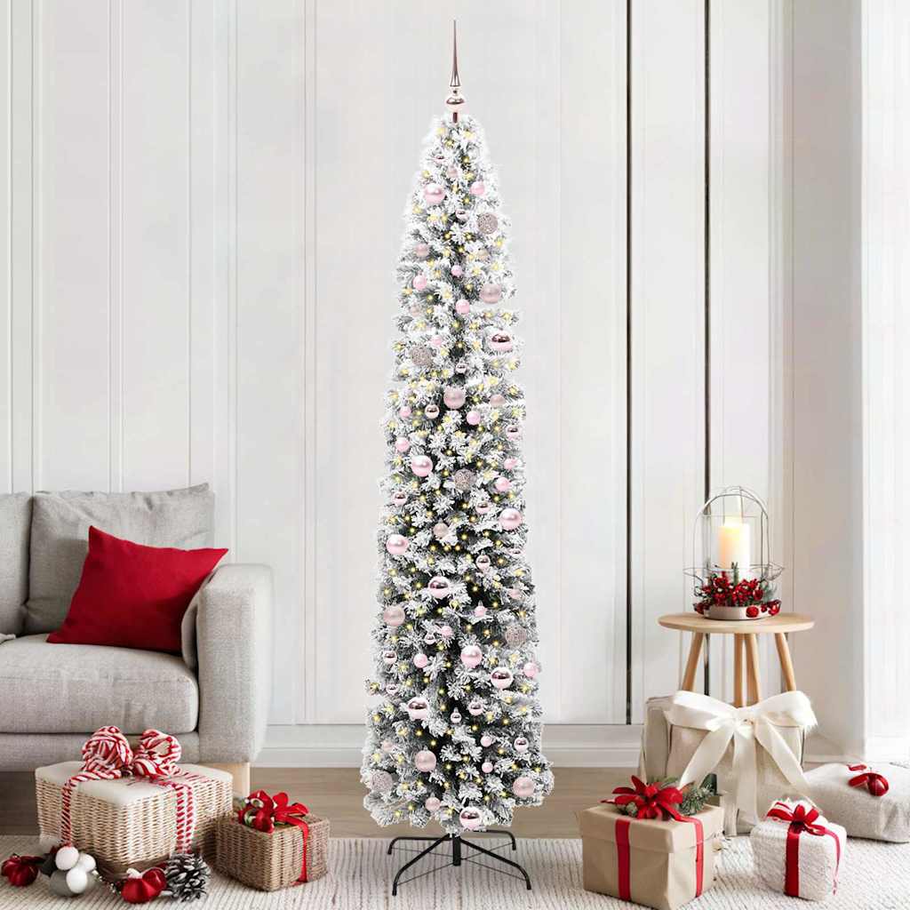 vidaXL Künstlicher Weihnachtsbaum mit 300 LEDs mit Ständer Grün 210 cm