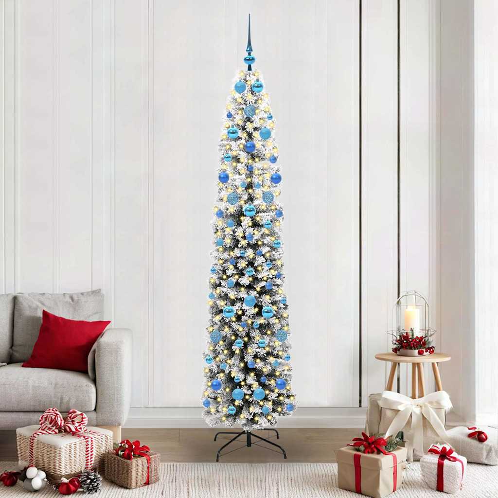 vidaXL Künstlicher Weihnachtsbaum mit 300 LEDs mit Ständer Grün 210 cm