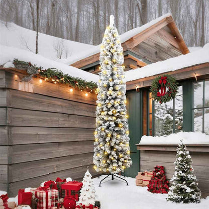 vidaXL Sapin de Noël artificiel avec 300 LED et support Vert 240 cm