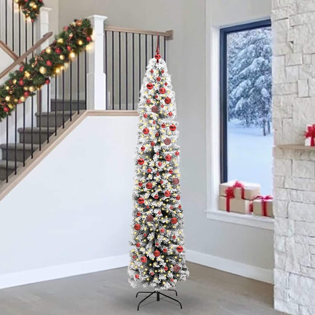 Künstlicher Weihnachtsbaum mit 300 LEDs mit Ständer Grün 240 cm