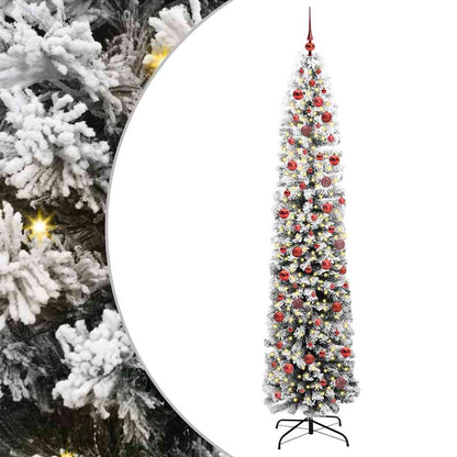 Künstlicher Weihnachtsbaum mit 300 LEDs mit Ständer Grün 240 cm