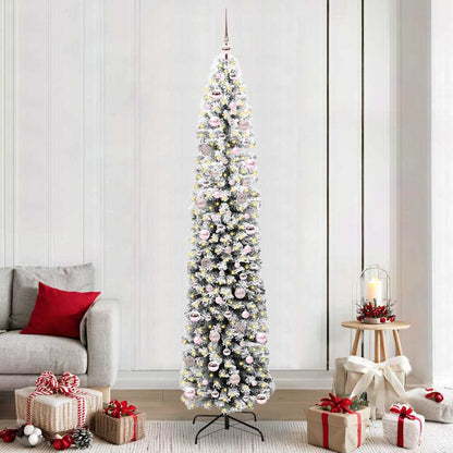 vidaXL Sapin de Noël artificiel avec 300 LED et support Vert 240 cm