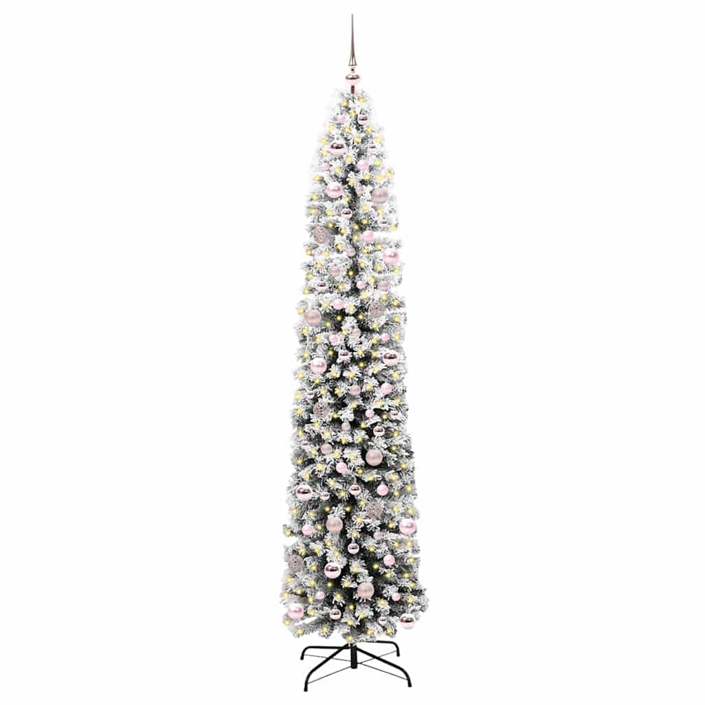 vidaXL Sapin de Noël artificiel avec 300 LED et support Vert 240 cm