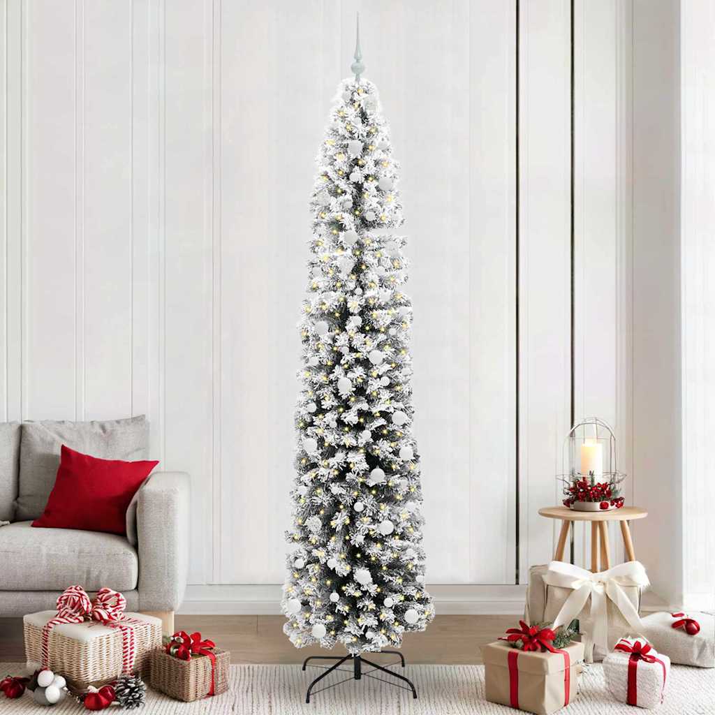 vidaXL Sapin de Noël artificiel avec 300 LED et support Vert 240 cm