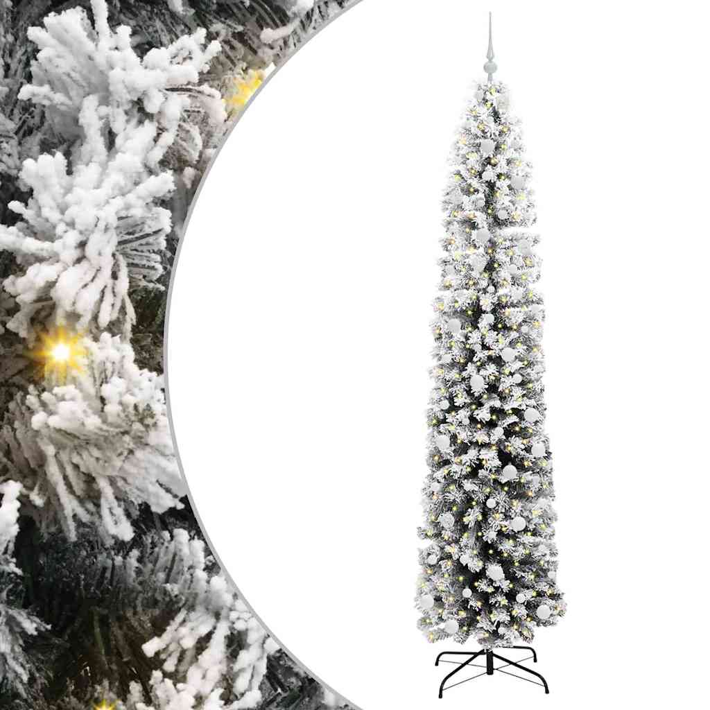 vidaXL Sapin de Noël artificiel avec 300 LED et support Vert 240 cm
