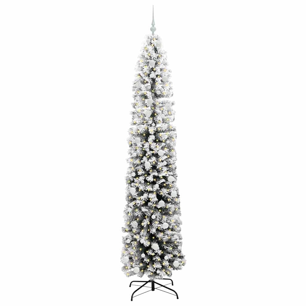 vidaXL Sapin de Noël artificiel avec 300 LED et support Vert 240 cm