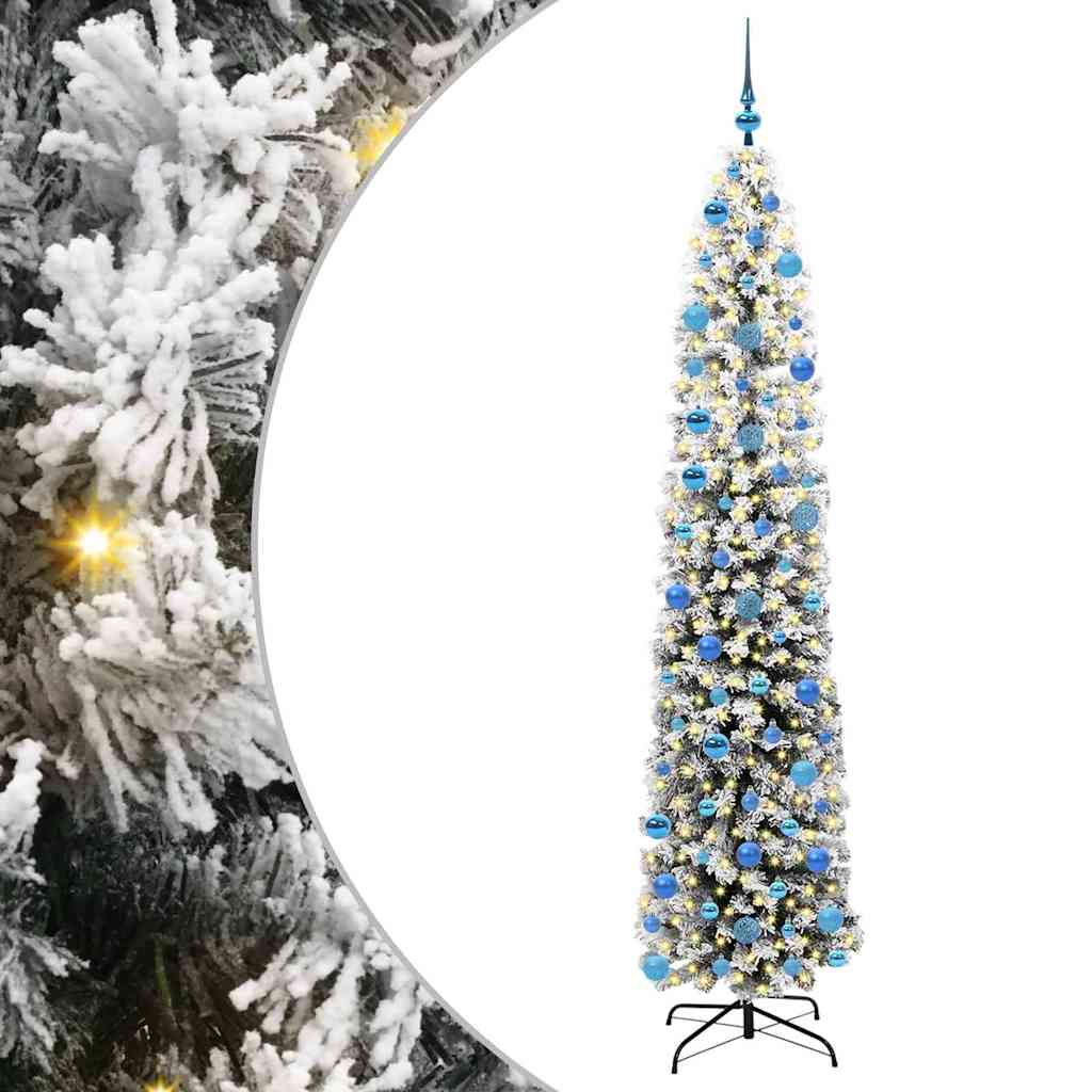 vidaXL Sapin de Noël artificiel avec 300 LED et support Vert 240 cm