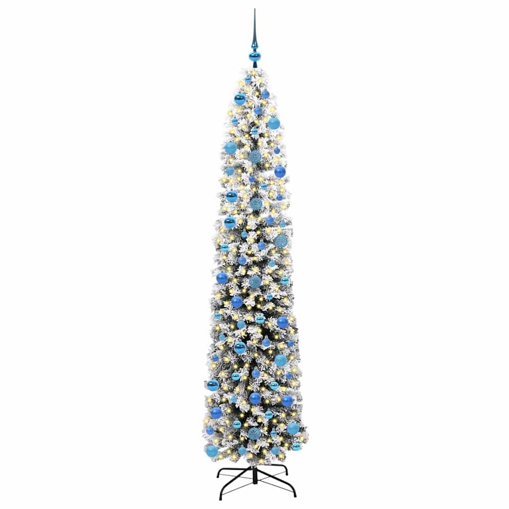 vidaXL Sapin de Noël artificiel avec 300 LED et support Vert 240 cm