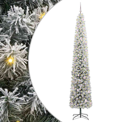 vidaXL Künstlicher Weihnachtsbaum mit 300 LEDs mit Ständer Grün 270 cm