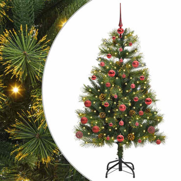 vidaXL Künstlicher klappbarer Weihnachtsbaum mit Tannenzapfen 150 cm