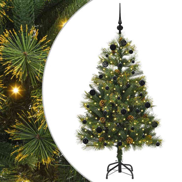 vidaXL Künstlicher klappbarer Weihnachtsbaum mit Tannenzapfen 150 cm