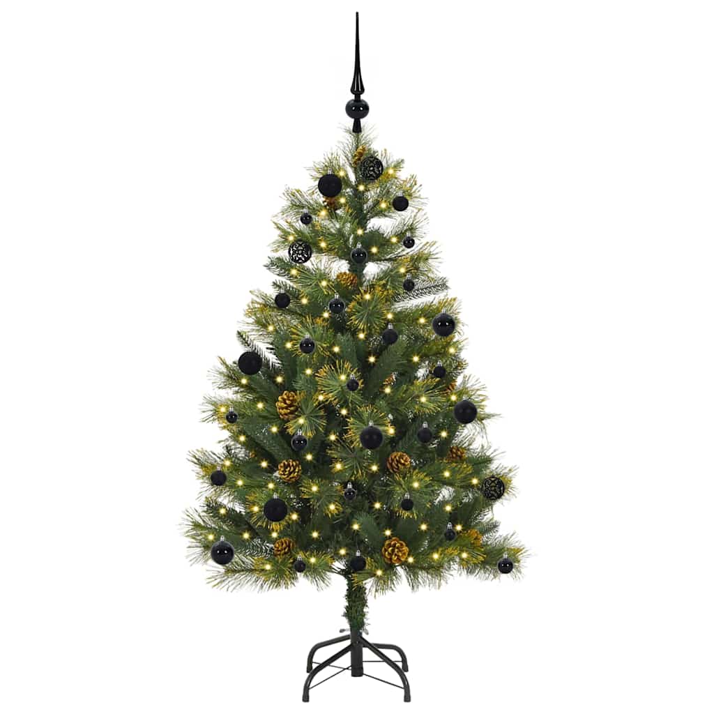 Künstlicher klappbarer Weihnachtsbaum mit Tannenzapfen 150 cm